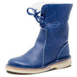 And Winter Round Snow Boots Women With Flat Large Size Casual Ankle Boots Women's