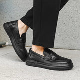 Breakj Ighten Big Head Business Shoes 2024 New Trend Lazy Foot Pedal Casual Shoes