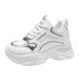 Version Of The Thick Platform Small White Shoes 2024 Spring Fashion New Dad Shoes Female Ins Tide Increased Casual Sports Single Shoes
