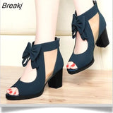 New Summer Women Lace Ankle-Wrap Sandals Casual Zip Open Top Ladys Sandals Chunky Heels Plataformas Mujer