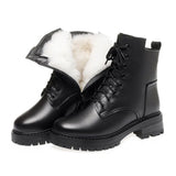 Ankle Boots Woman Winter 2023 Elegant Snow Platform Shoes Ladies Boots Short Leather Botins Free Shipping Large Size