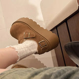 Breakj Style Pine Cake Heightening Women's Shoes Thick-Soled Birken Shoes Women's 2025 New Retro Pedal Pedalle Pedal Shoes Hairy