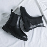 Breakj Size Autumn And Winter Martens 45 Men's Korean Chelsea Men's Boots 46 British Wind And Velvet High Top Shoes