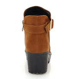 2023 top quality dropship big size 48 chunky heels ankle boots women shoes woman add plush winter boots shoes
