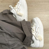 Breakj Shoes Small Homemade Destruction Aesthetic [M] Thick Soles Increase Small White Shoes Men's Shoes Men's Shoes Men's Shoes Men's