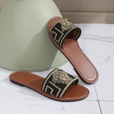 Flat-Bottomed Casual Slippers Women's New Simple Fashion Wearing Beach Fish Mouth