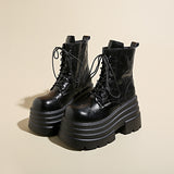 Breakj Boots Women's Shoes British Wind 2025 Autumn New Thick-Bottomed Temperament Comfortable Fashion Retro Fashion