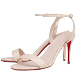 Breakj New Word With Exposed Toe Red-Soled High-Heeled Sandals Women's Fine Heel Sexy Red-Soled High-Heeled