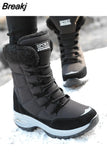 Women Boots Platform Shoes Keep Warm Mid-Calf Snow Boots Ladies Lace-up Comfortable Quality Waterproof Chaussures