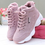 New Women's Boots Autumn and Winter Sports Platform Shoes Women Plush Warm High-top Platform Snow Boots Zapatos De