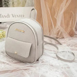 Backpack Women Pu Leather Shoulder Bag For Teenage Girls Kids Multi-function Small Bagpack Female Ladies School
