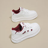 Breakj Women's Shoes 2025 New Thick Soles To Increase The Small Casual Sneakers In The Tide Of Students White