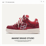Breakj Year's Eve Version Of The Snake Year Limited To Original Designer Bread Shoes Men's Fashion Shoes Red Men's