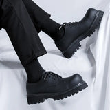 Breakj Head Derby Shoes Platform Increased Casual Leather Shoes 2023 Autumn And Winter New Daily Commuting Single Shoes