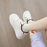 Breakj Women's Shoes 2025 New Thick Soles To Increase The Small Casual Sneakers In The Tide Of Students White