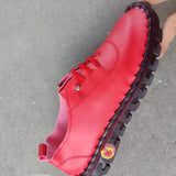 Breakj Hand-Sewn Soles Of Casual Mother Shoes Soft Soles 2023 New Flat-Soled Round-Headed Single