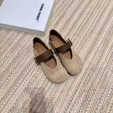 Breakj The Fall Of 2025, The New Retro Leopard Light-Stiped Mary Jane Single Shoe Women's Flat Base With Soft-Bottomed Birken Women's