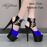 Women 2023 Sexy High Heels Strip Pole Dance Gladiator Plus Size Sandals Fetishism Ankle Strap Sexy Platform Wedding