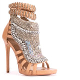 Breakj Water Drill Heavy Industry Fine High Heel Size 47 Banquet High Heel Women Sandals