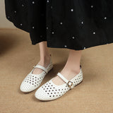 Breakj Hollow Ballet Mary Jane Shoes Women 2025 New Breathable Soft-Soled Sandals Flat Comfortable Single