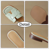 Size 33-43 Women Real Leather Sandals For Casual Low Heels Summer Shoes Women Slippers 2023 Fashion Mules Home