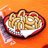 Sale 1pcs Diamond Ring Shoe Charms Original Onion Rose Shoe Accessories Buckle Chemicals Shoes Decorations Drumsticks