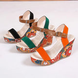 Breakj 2025 Spring And Summer New Loose Pastry Slope Sandals Women's One-Character Buckle With Thick-Soled Fashion