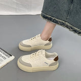 Breakj White Shoes Women 2025 Spring And Autumn New Korean Version Of Thick-Soled Lace Shoes Fashion Color Casual