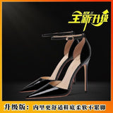 Breakj High Heels Women 2025 New Pointed Light Mouth Fine Heel Single Shoes Elegant Buckle With Hollow