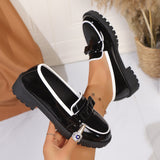 Breakj Lofu Shoes Women 2025 Spring And Summer New Roundhead With Thick Bottom Handy Korean Version Comfort Single