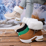 Breakj Snow Boots Women Winter New Brushing Short Cylinder Plus Velvet Warms High-Thick Bottoms To Keep Warm Snow Boots
