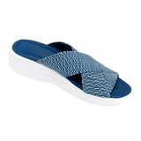 Women's Slippers Stretch Cross Orthotic Slide Sandals Women Open Toe Beach Slip on Comfort and Support Summer