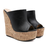For 2023 Simple Wind Slope And Spell Color High Heel Slippers A60-40 Have To Do 35-42