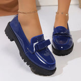 Breakj Lofu Shoes Women 2025 Spring And Summer New Roundhead With Thick Bottom Handy Korean Version Comfort Single