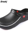 Unisex Slippers Non-slip Waterproof Oil-proof Kitchen Work Cook Shoes for Chef Master Hotel Restaurant