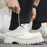 Breakj Head Derby Shoes Platform Increased Casual Leather Shoes 2023 Autumn And Winter New Daily Commuting Single Shoes