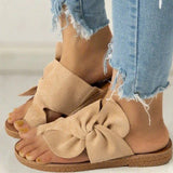 Girls In 2023 Bowknot Spring And Summer New Style Outside Wearing Beach Toe Slippers Hair Sandals On Behalf Of