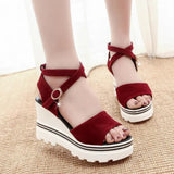 Summer New High Heels Women Sandals Casual Woman Shoes Platform Wedges Sandals Peep Toe Ladies