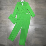 Casual Solid Three Piece Set For Women Slim Vest Notched Loose Blazers High Waist Long Pants Female Sets 2022