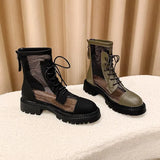 Platform Boots for Women 2023 Summer Shoes Woman Fashion Wedges Heels Authentic Leather Botins Design Ankle Boots