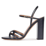 Summer's New Large-Size Sexual Strip With Round Head, Thick Heels And High Heels For Ladies'