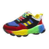 And Autumn 2024 New Large-Size Thick-Soled Daddy Shoes Leisure Color Soles Muffin Women's Shoes Large-Size