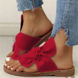 Girls In 2023 Bowknot Spring And Summer New Style Outside Wearing Beach Toe Slippers Hair Sandals On Behalf Of