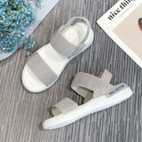 Breakj Sandals Women's Elastic Tension 2023 Summer New Students Wear Fairy Wind Roman Beach Women's Shoes Outside The Flat