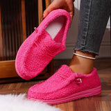 Breakj Women 2025 Autumn New Thick Soles Low Help Happy Shoes Warm Indoor And Outdoor Wearing Cotton