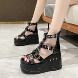 Breakj Size 43 Summer New Sandals High Heel Cross Strap 10Cm Heel And Fish Mouth Women's