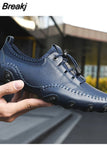 Men Sneakers Handmade Casual Shoes Mens Loafers Octopus Hollow Out Moccasins Breathable Male Driving Shoes Plus Size