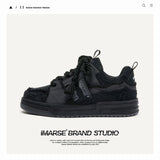 Breakj Shoe Designer Plane Small Ticket Black Knight Trend Casual Bread Shoes Men And Women's Same Board Shoes Trendy