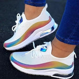 trendy shoes summer reflective breathable shoes fashion mesh sports running shoes women's casual shoes