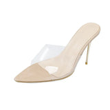 Breakj Elegance And Slender Sandals Summer New Pointed Toe Transparent With Fine High-Heeled